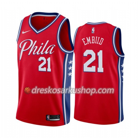 Muški NBA Dres Philadelphia 76ers Joel Embiid 21 Nike 2019-20 Statement Edition Swingman
